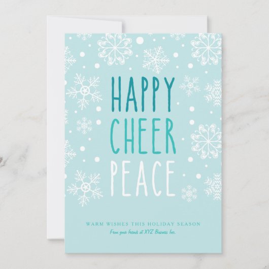 Happy Cheer Peace Feestdagenkaart (Voorkant)