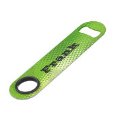 HAPPY CHEERS! LIME GROEN ..Jouw naam TOEVOEGEN & B Speed Flessenopener (Voorkant Gekanteld)
