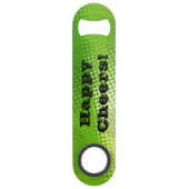 HAPPY CHEERS! LIME GROEN ..Jouw naam TOEVOEGEN & B Speed Flessenopener (Achterkant)