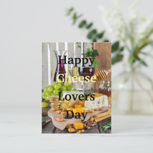 Happy Cheese Lovers Day Briefkaart (Staand voorkant)