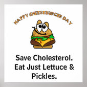Happy Cheeseburger Day Funny Poster (Voorkant)