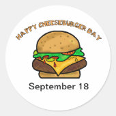 Happy Cheeseburger Day Stickers (Voorkant)