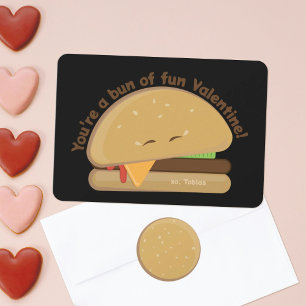 Happy Cheeseburger Kind Valentijnsdag Kaart