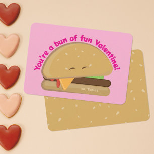 Happy Cheeseburger Kind Valentijnsdag Kaart