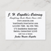 Happy Chef / Caterer - SRF Visitekaartje (Achterkant)