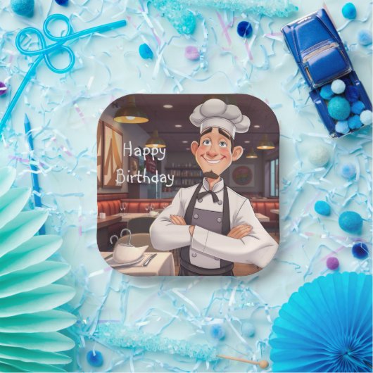 Happy Chef Papieren Bordje (Feest)