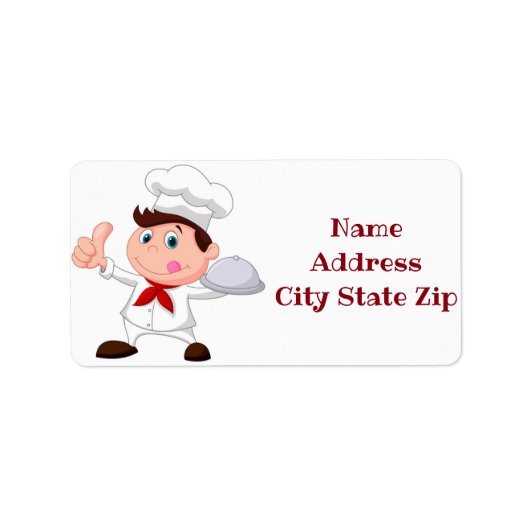 **HAPPY CHEF'S** RETOURADRES LABEL (Voorkant)