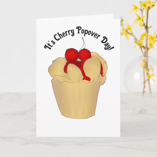 Happy Cherry Popover Dag Kaart (Gele Bloem)