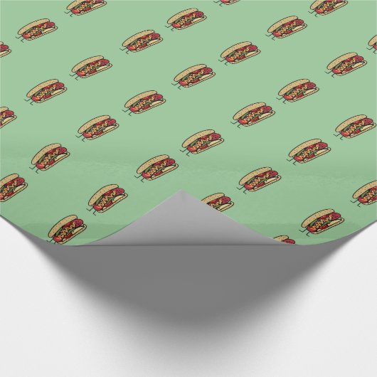 Happy Chicago Style Hot Dog Cadeaupapier (Hoek)