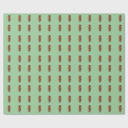 Happy Chicago Style Hot Dog Cadeaupapier (Vlak)