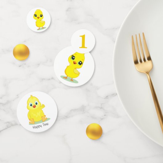 Happy Chick Tafel Confetti (Groep)