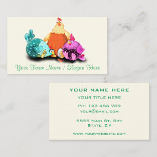 Happy Chicken Boerderij Funny Business Card Templa Visitekaartje