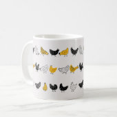 Happy Chicken Country Boerderij Animal Pattern Koffiemok (Voorkant links)