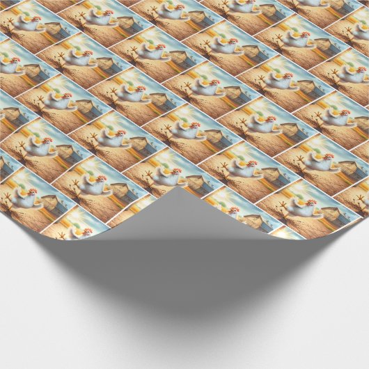 Happy Chicken Dancing Cadeaupapier (Hoek)