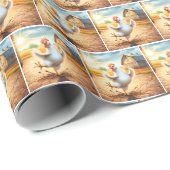 Happy Chicken Dancing Cadeaupapier (Rol Hoek)