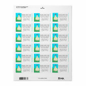 Happy chicken free range boerderij eggs visitekaar etiket (Full Sheet)