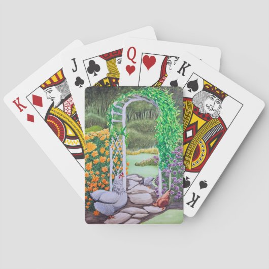 Happy Chicken Garden  Pokerkaarten (Achterkant)