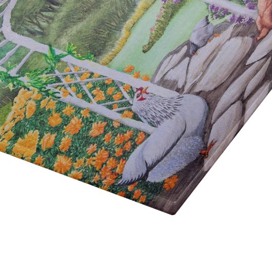 Happy Chicken Garden Snijplank (Hoek)