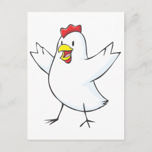 Happy Chicken Hen Cartoon Briefkaart