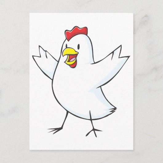 Happy Chicken Hen Cartoon Briefkaart (Voorkant)