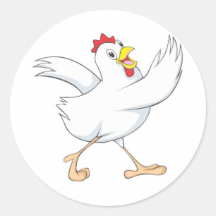 Happy Chicken Hen Ronde Sticker