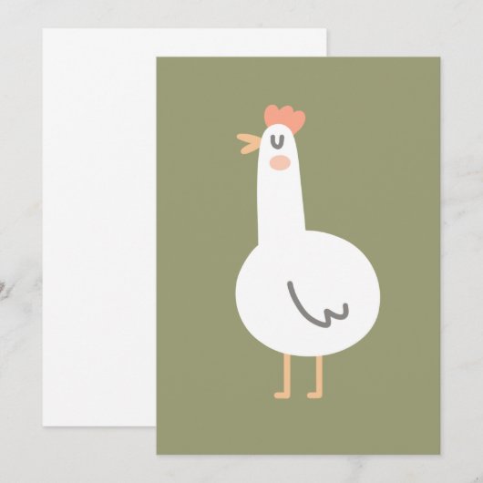 Happy Chicken Kaart (Voorkant / Achterkant)