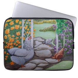 Happy Chicken Park Laptop Sleeve