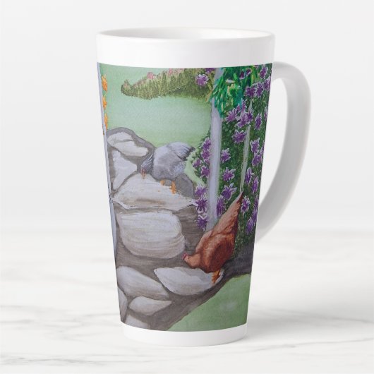 Happy Chicken Park Latte Mok (Rechterhoek)