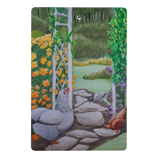 Happy Chicken Park Mini Klembord (Achterkant)