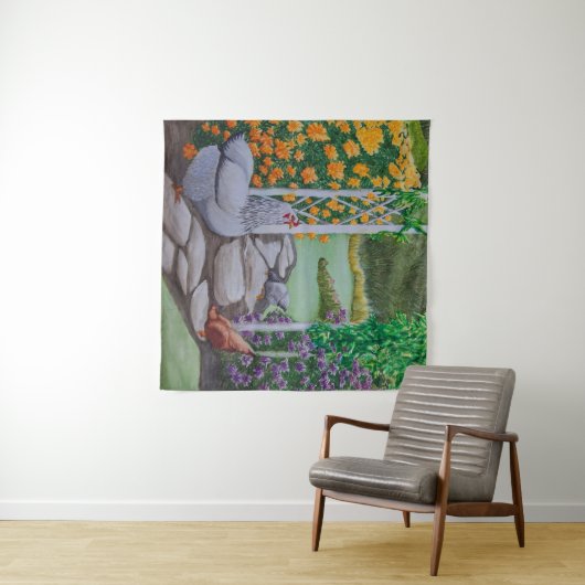 Happy Chicken Park Wandkleed (In Situ (horizontaal))