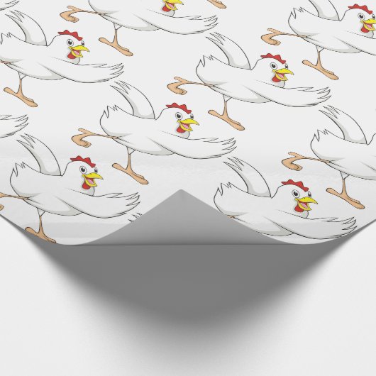 Happy Chicken Wrapping Paper Cadeaupapier (Hoek)
