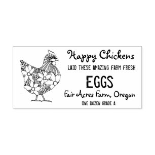 Happy Chickens Ei Carton Stempel