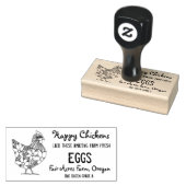 Happy Chickens Ei Carton Stempel (Gestempeld)