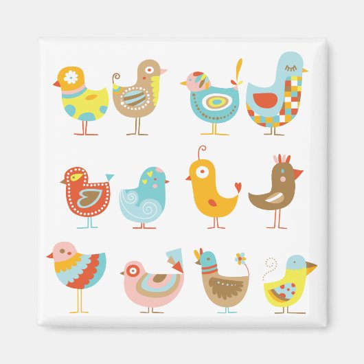 Happy Chickens Magneet (Voorkant)