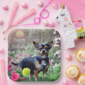 Happy Chihuahua Birthday Papieren Bordje (Feest)