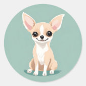 Happy Chihuahua Sticker (Voorkant)