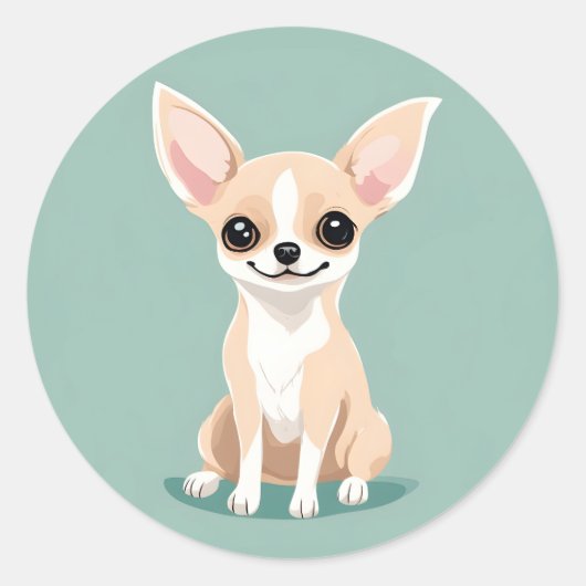 Happy Chihuahua Sticker (Voorkant)