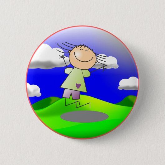 Happy Child bij Play Ronde Button 5,7 Cm (Voorkant)
