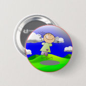 Happy Child bij Play Ronde Button 5,7 Cm (Voorkant /achterkant)