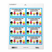 Happy Children Daycare Etiket (Full Sheet)