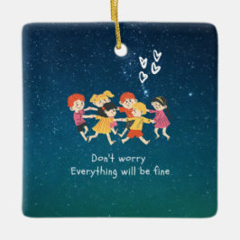 Happy Children Keramisch Ornament