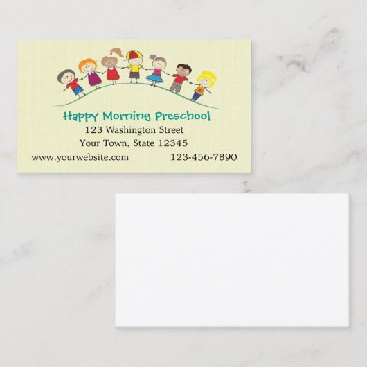 Happy Children Preschool Visitekaartje (Voorkant / Achterkant)