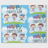 Happy Childrens Dag Cadeaupapier (Vlak)