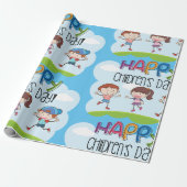 Happy Childrens Dag Cadeaupapier (Uitgerold)