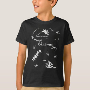 Happy Children's Day Black T-Shirt Graphic T-shirt
