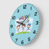 Happy Childrens Day Kids Celebration Grote Klok (Hoek)