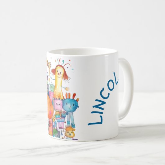 Happy Children's draw Farm animals Koffiemok (Voorkant rechts)