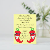 Happy Chiles Pepper Ristra PARTIJ INVITATION Kaart (Staand voorkant)