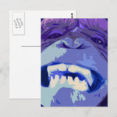 Happy Chimp aap briefkaart (Voorkant / Achterkant)