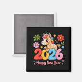 Happy Chinese Lunar New Year 2026 Year Of The Fire Magneet (Voorkant / Achterkant)